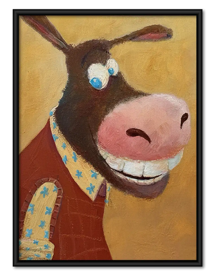 Smiling Cow Portrait Wall Art