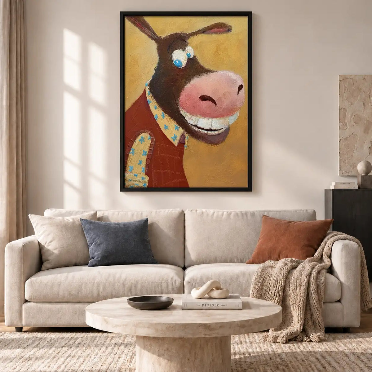 Smiling Cow Portrait Wall Art 2