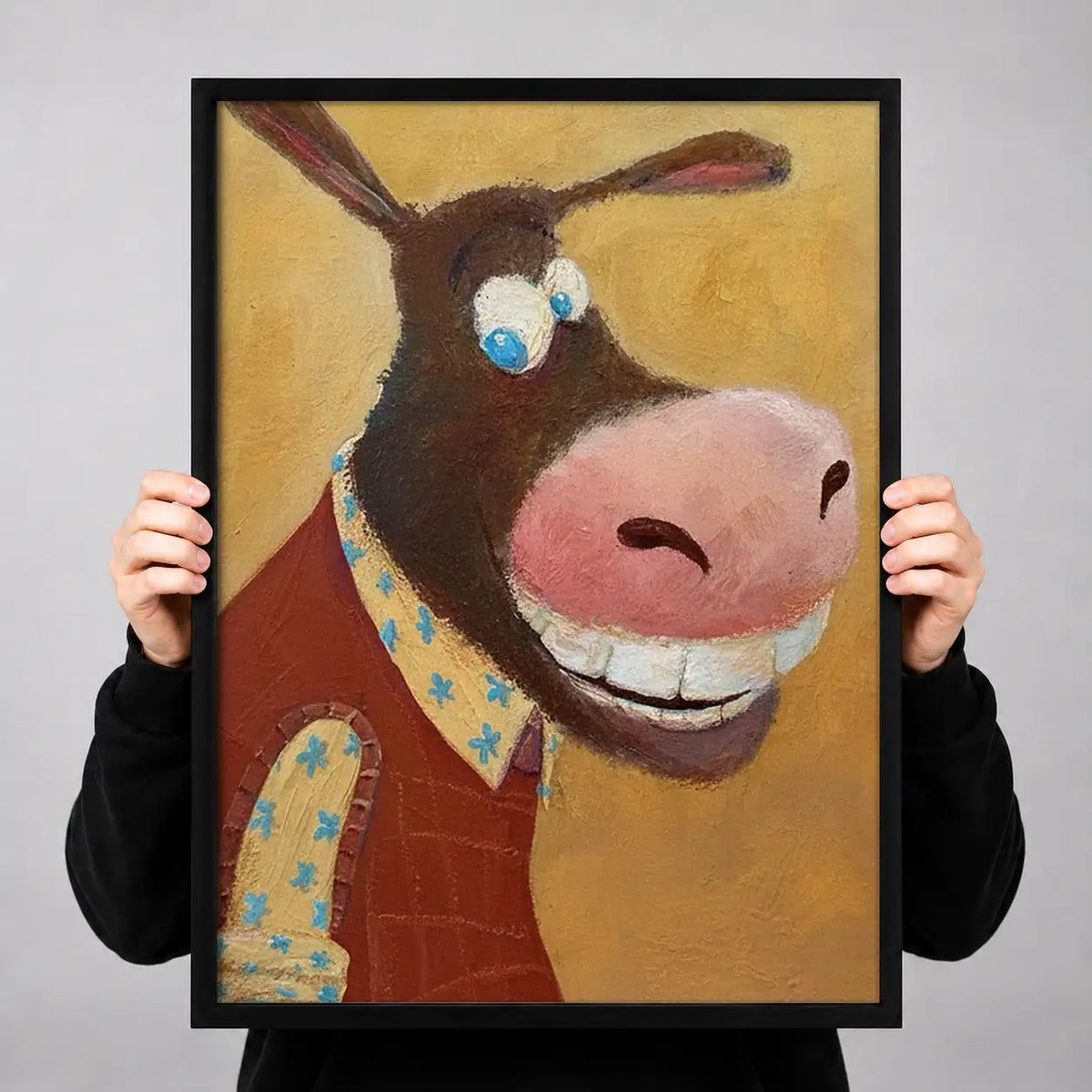 Smiling Cow Portrait Wall Art 3