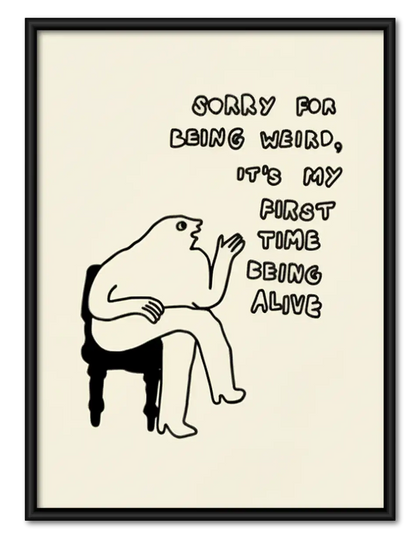 Sorry for Being Weird Piano Frog Wall Art