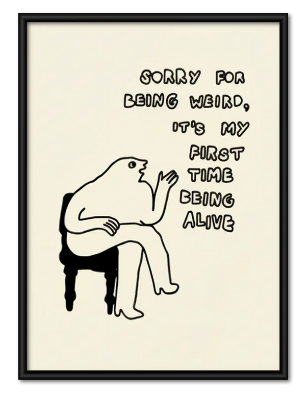 Sorry for Being Weird Piano Frog Wall Art