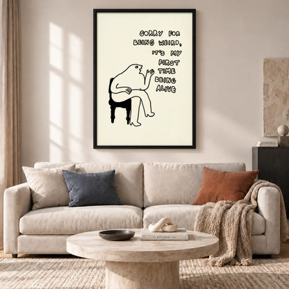 Sorry for Being Weird Piano Frog Wall Art 2