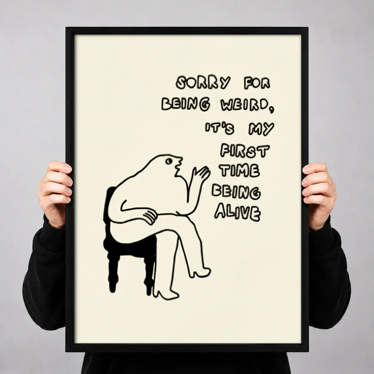 Sorry for Being Weird Piano Frog Wall Art 3