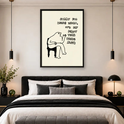 Sorry for Being Weird Piano Frog Wall Art 4