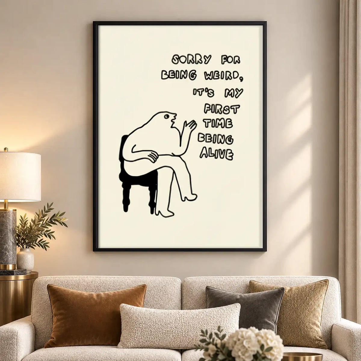 Sorry for Being Weird Piano Frog Wall Art 5