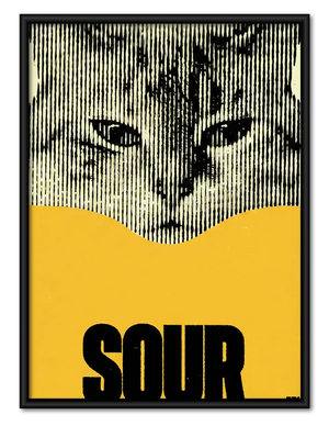 Sour Cat Vintage Graphic Poster Wall Art
