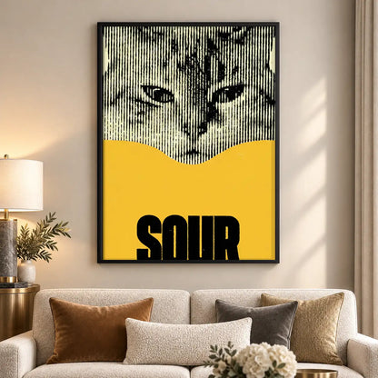 Sour Cat Vintage Graphic Poster Wall Art 5