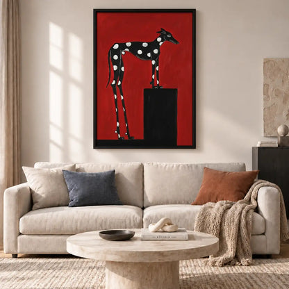 Spotted Black Dog with Briefcase Wall Art 2