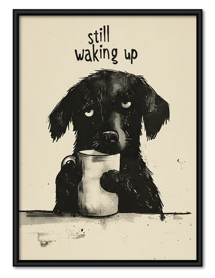 Still Waking Up Sleepy Dog Wall Art