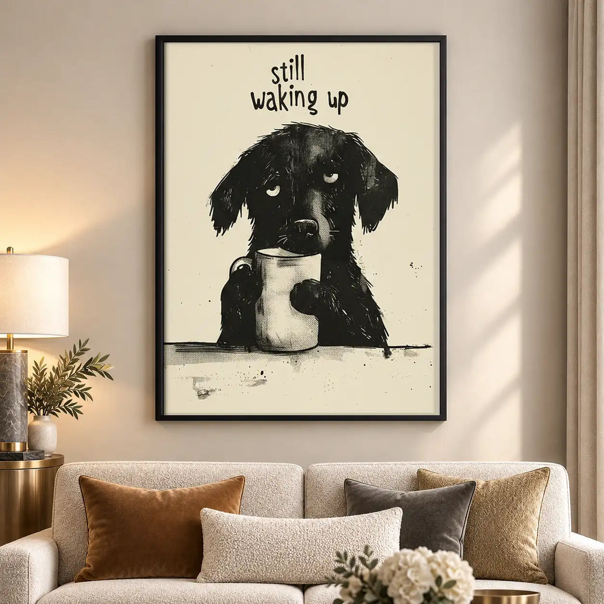 Still Waking Up Sleepy Dog Wall Art 5