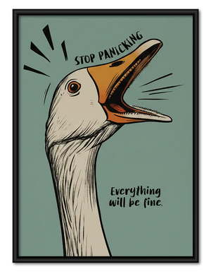 Stop Panicking Screaming Bird Wall Art