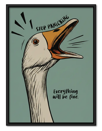 Stop Panicking Screaming Bird Wall Art