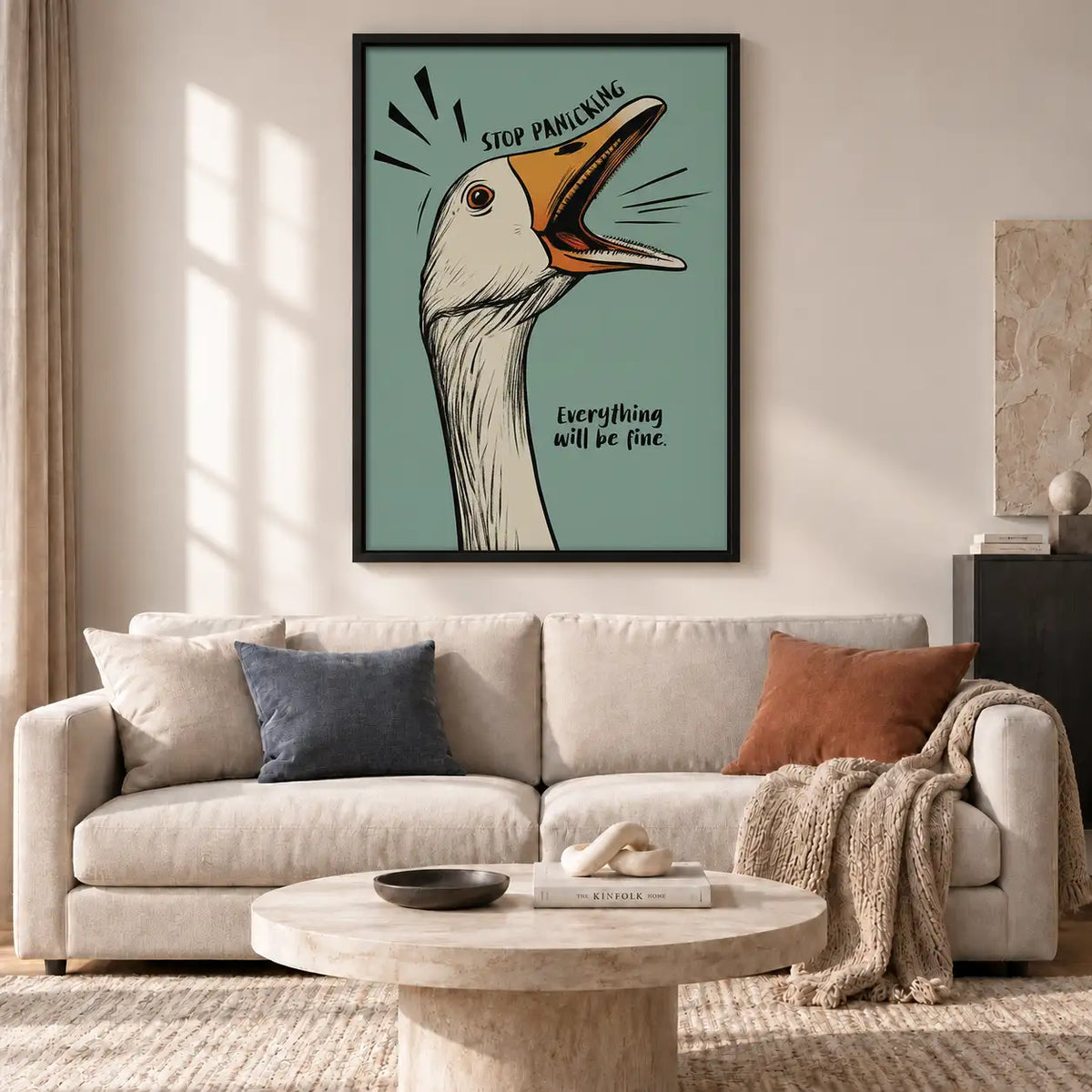 Stop Panicking Screaming Bird Wall Art 2