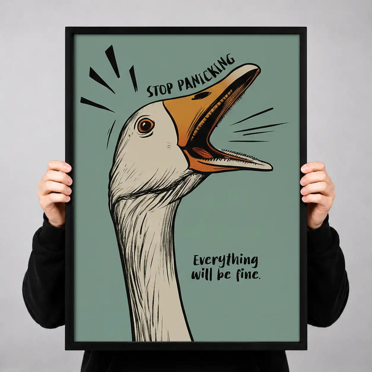Stop Panicking Screaming Bird Wall Art 3
