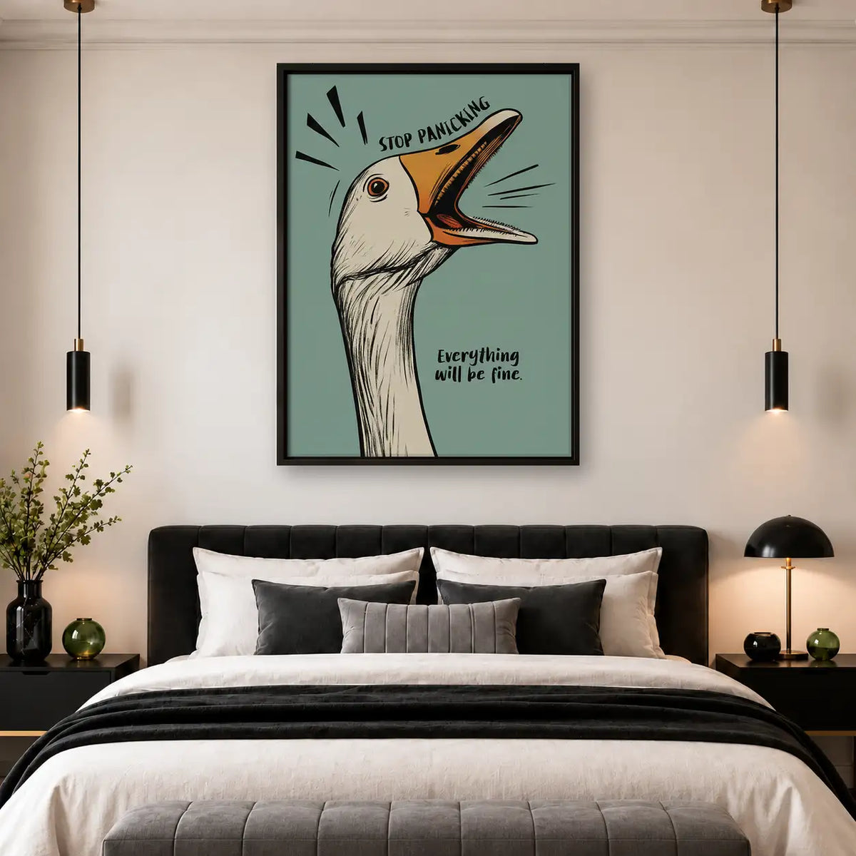 Stop Panicking Screaming Bird Wall Art 4
