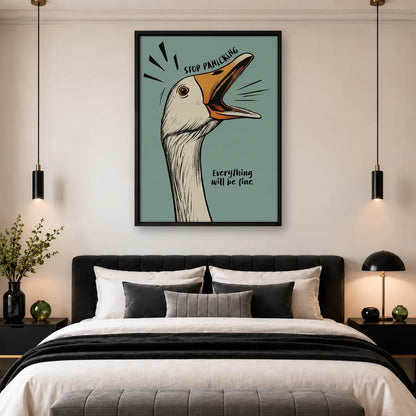 Stop Panicking Screaming Bird Wall Art 4