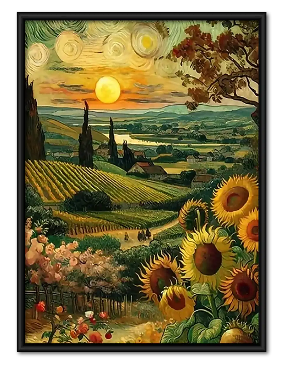 Sunflower Countryside Landscape Wall Art 1