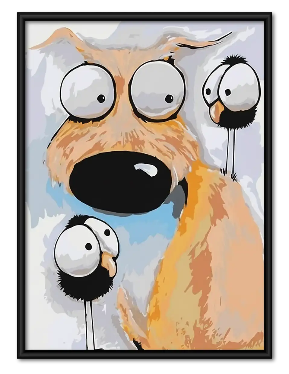 Surprised Dog Family Portrait Wall Art 1