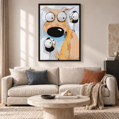 Surprised Dog Family Portrait Wall Art 2