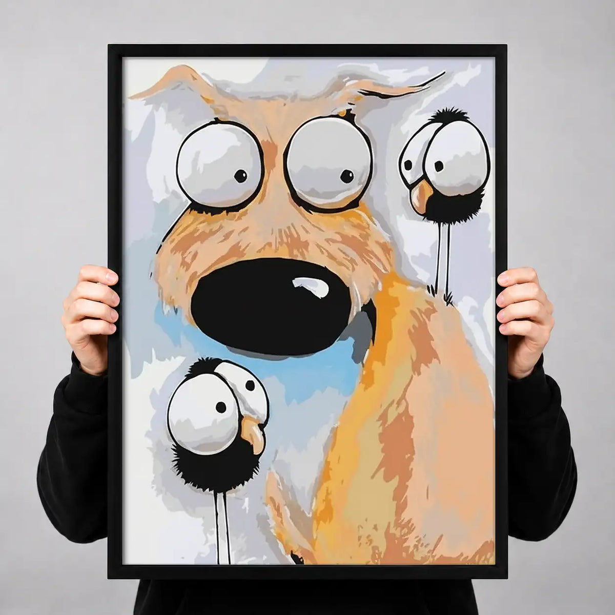 Surprised Dog Family Portrait Wall Art 3
