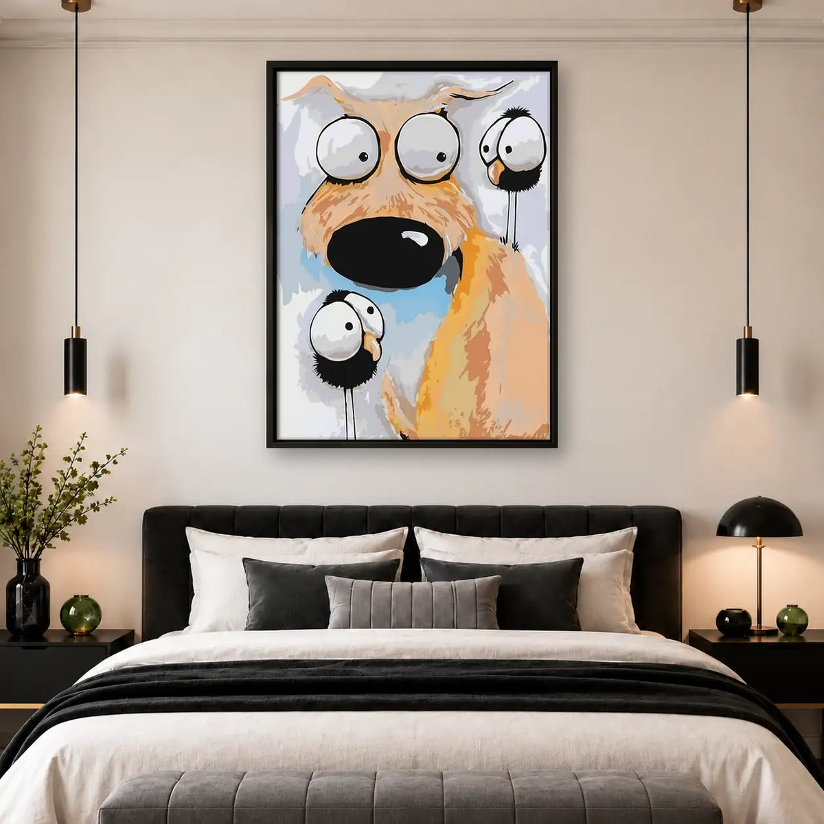 Surprised Dog Family Portrait Wall Art 4