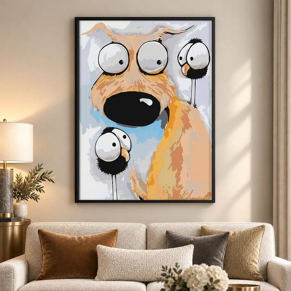 Surprised Dog Family Portrait Wall Art 5