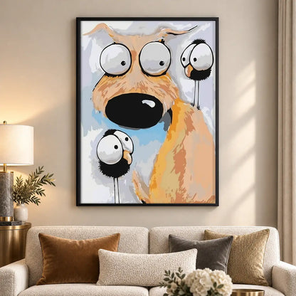 Surprised Dog Family Portrait Wall Art 5