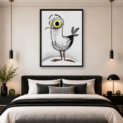 Surprised One Eyed Seagull Wall Art 4