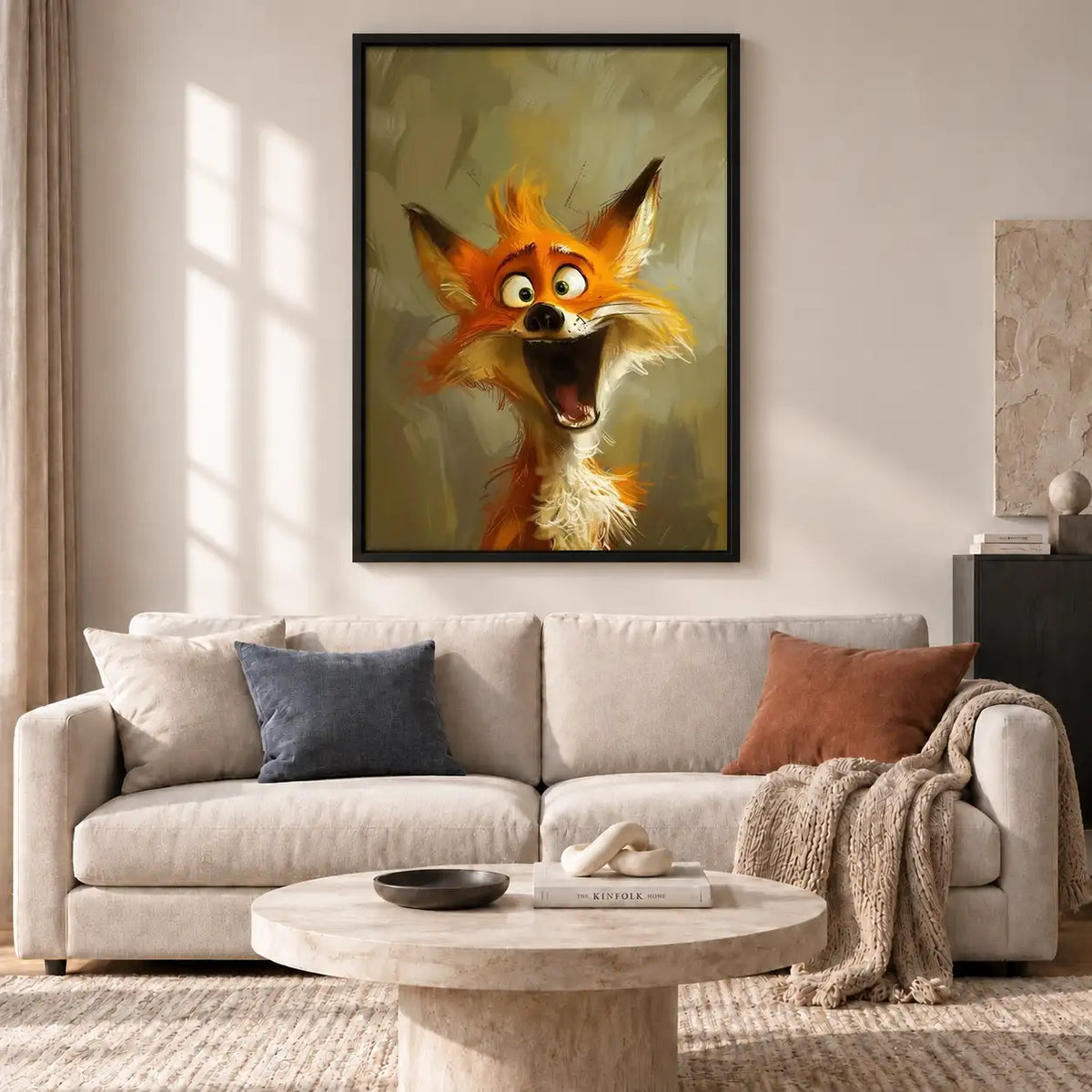 Surprised Orange Fox Portrait Wall Art 2