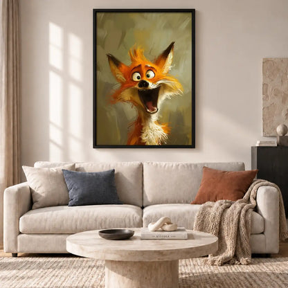 Surprised Orange Fox Portrait Wall Art 2