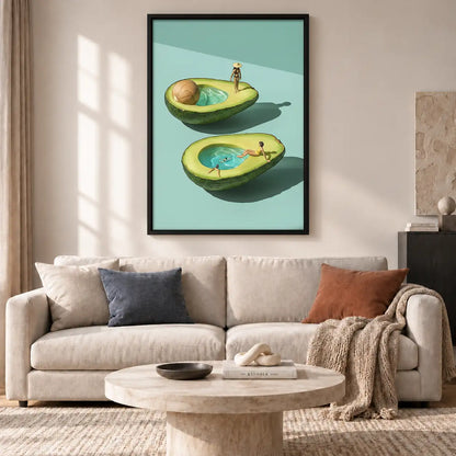 Surreal Avocado Halves Wall Art 2