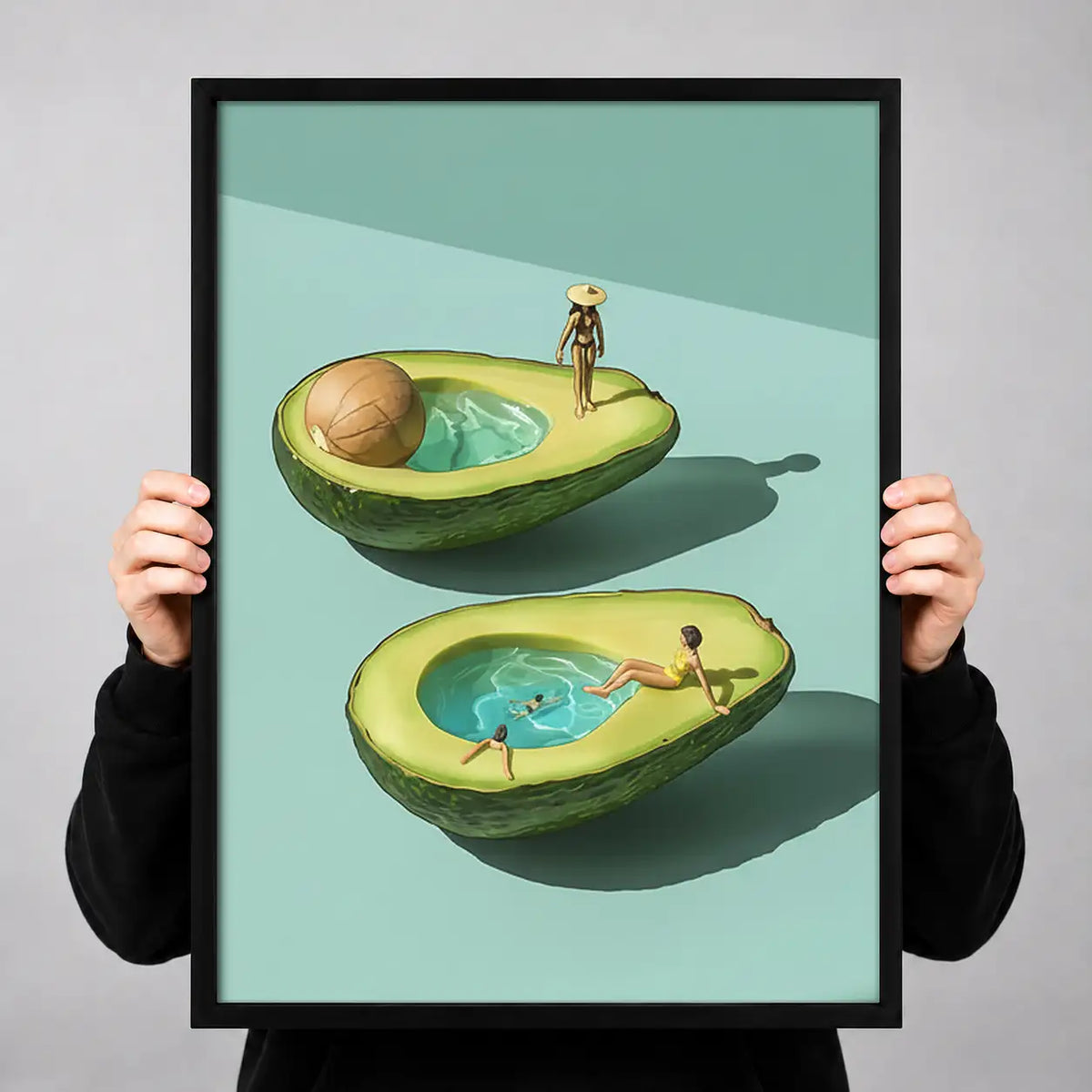 Surreal Avocado Halves Wall Art 3