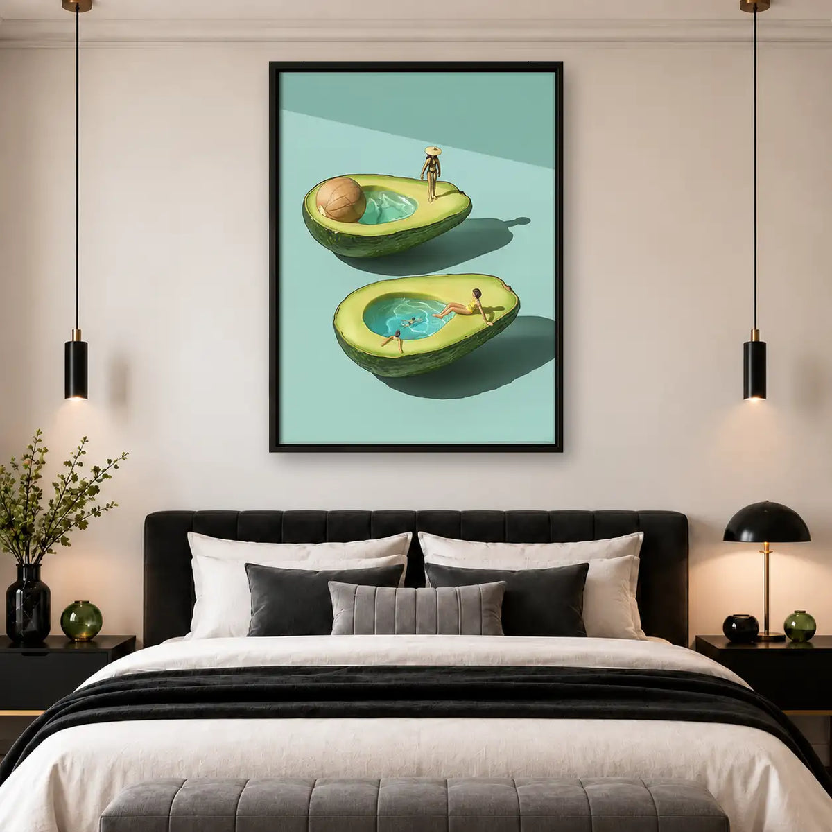 Surreal Avocado Halves Wall Art 4