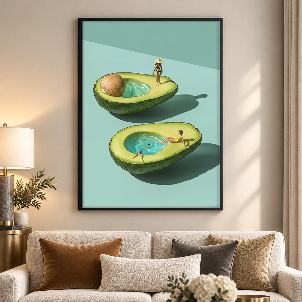 Surreal Avocado Halves Wall Art 5