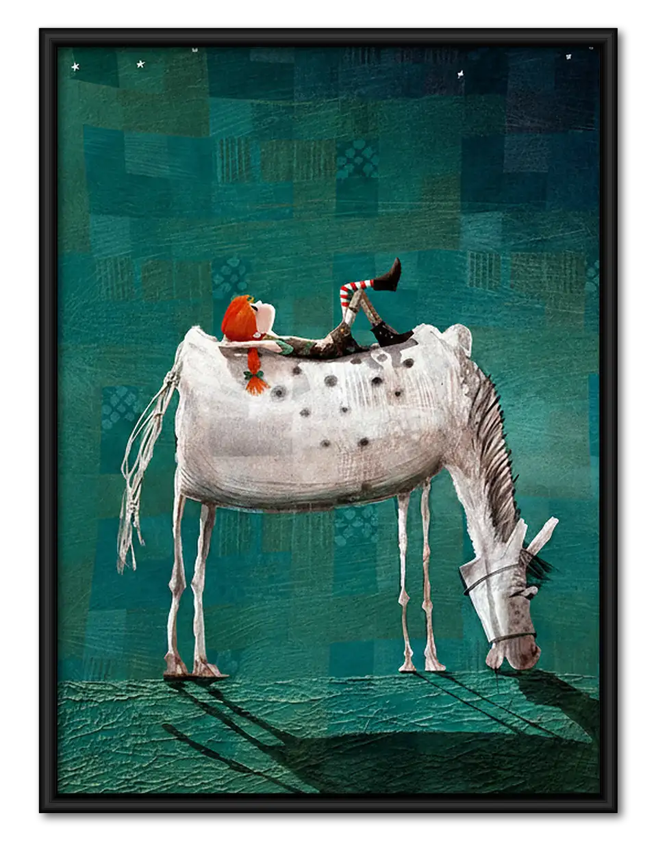 Surreal Circus Horse Table Wall Art 1