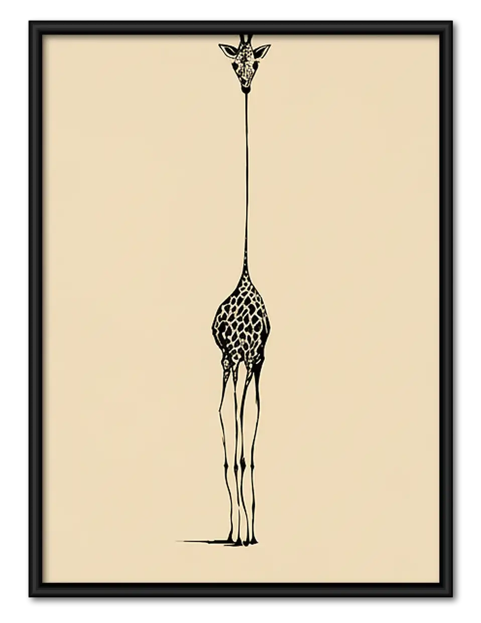 Surreal Spotted Giraffe Silhouette Wall Art 1