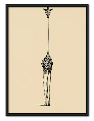 Surreal Spotted Giraffe Silhouette Wall Art