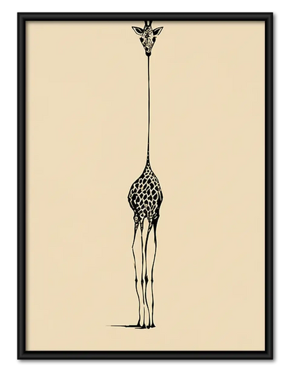 Surreal Spotted Giraffe Silhouette Wall Art 1