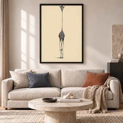 Surreal Spotted Giraffe Silhouette Wall Art 2