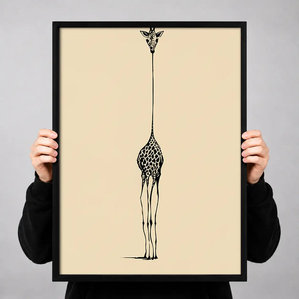 Surreal Spotted Giraffe Silhouette Wall Art 3