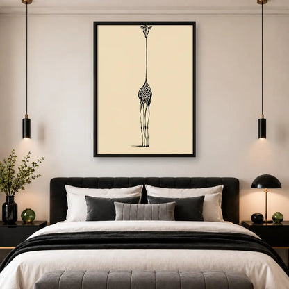 Surreal Spotted Giraffe Silhouette Wall Art 4