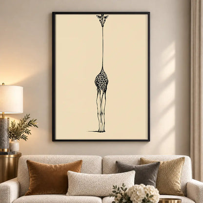 Surreal Spotted Giraffe Silhouette Wall Art 5