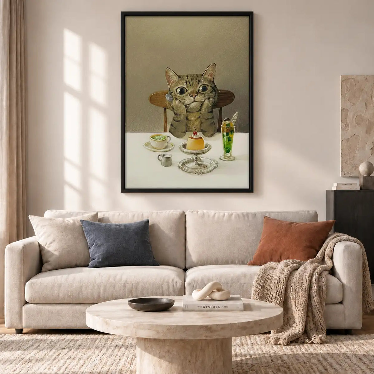 Tabby Cat Hosting a Tea Party Wall Art 2