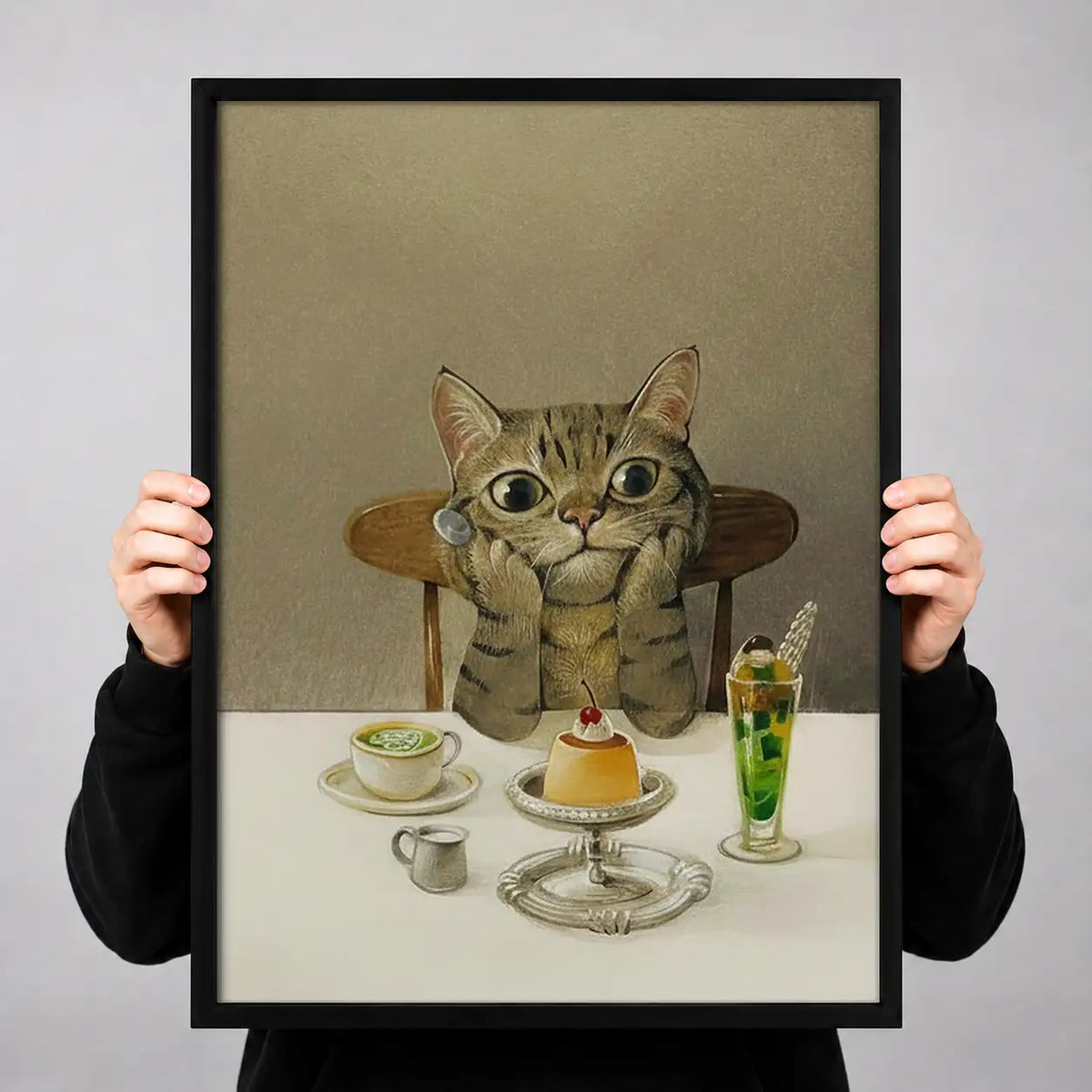 Tabby Cat Hosting a Tea Party Wall Art 3