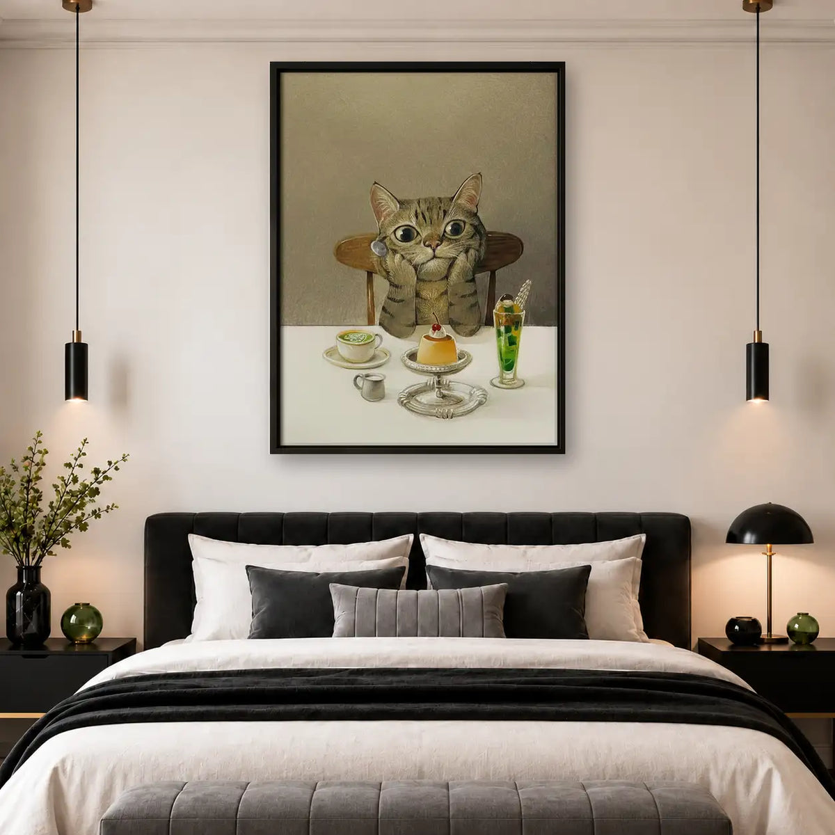 Tabby Cat Hosting a Tea Party Wall Art 4
