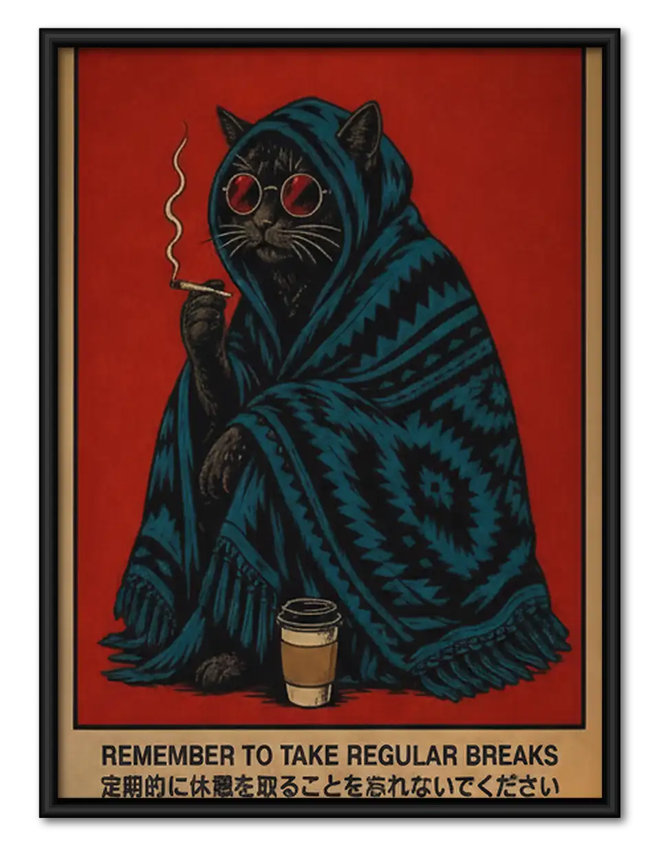 Take Regular Breaks Mystic Cat Wall Art 1