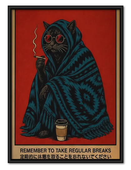 Take Regular Breaks Mystic Cat Wall Art