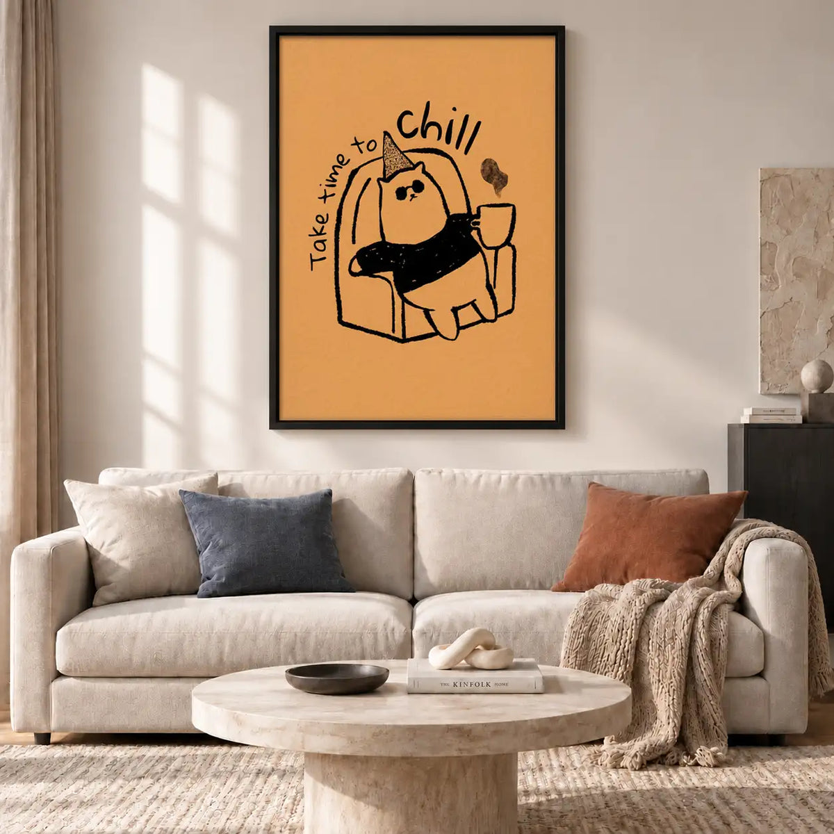 Take Time to Chill Cozy Cat Wall Art 2