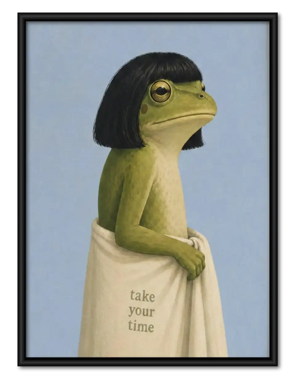Take Your Time Gentle Frog Wall Art