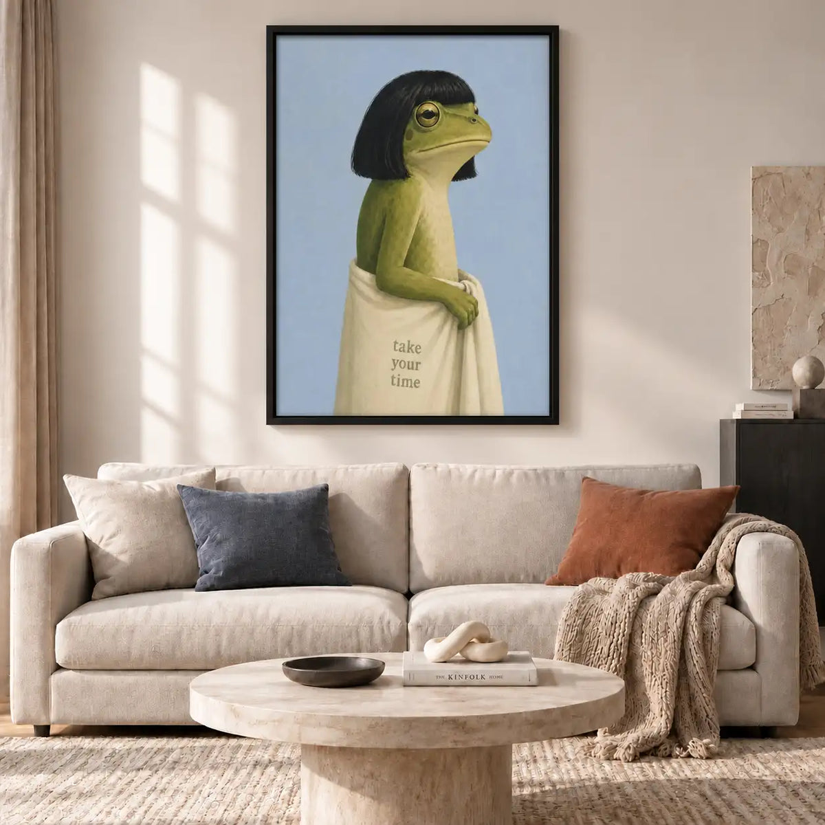 Take Your Time Gentle Frog Wall Art 2